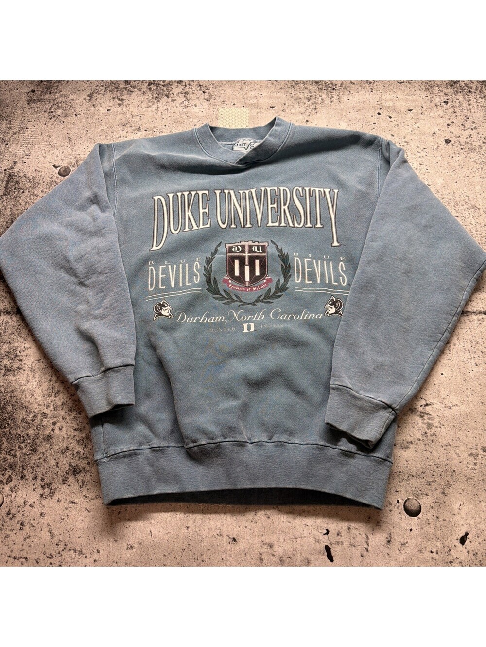 Vintage 90s Duke University Sweatshirt Blue-Devils Gait Sand USA M
